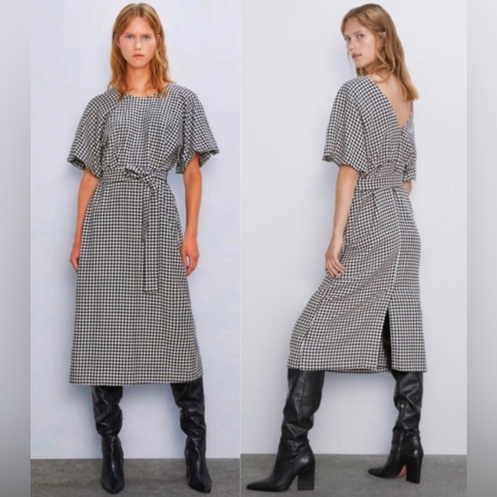 NWT Zara Houndstooth Dress Blogger’s Favorite